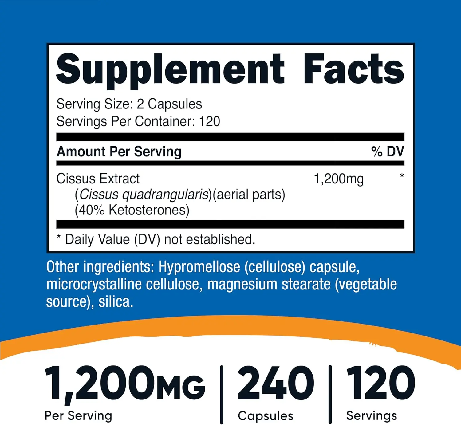 Nutricost Cissus Quadrangularis 1200mg Capsules